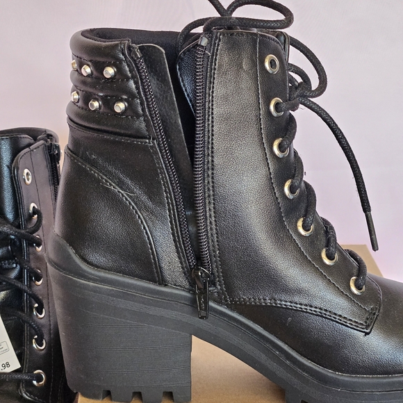 NOBO Black Combat Boots - Picture 3 of 7